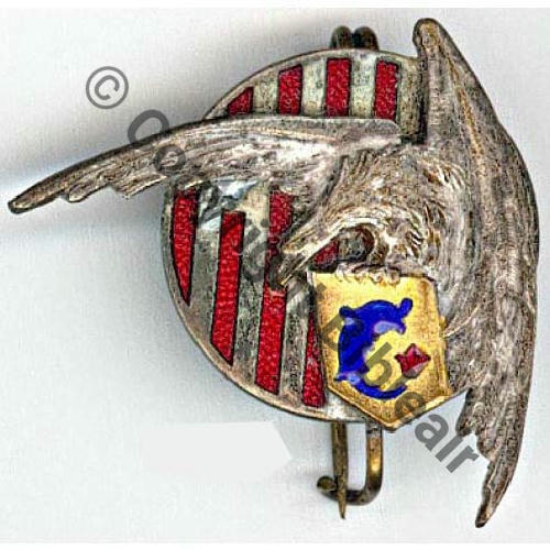 514 GAO.2.514 BR.223 GRENOBLE POISSON BLEU  SM 2Anneaux Dos lisse Src.SEGALEN